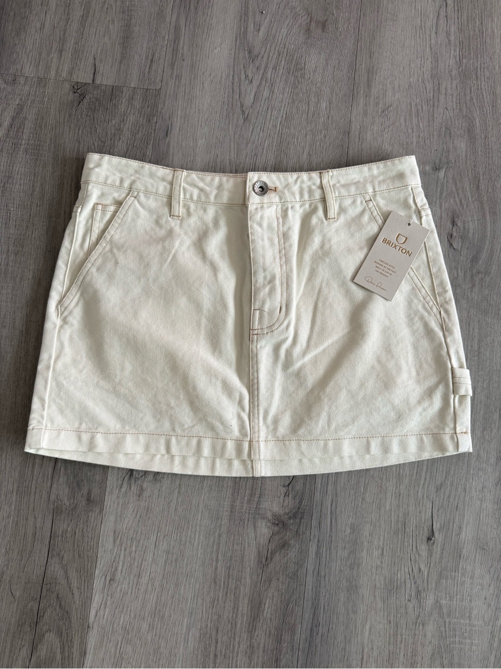 ⭐️ Brixton White Denim Mini Skirt